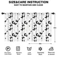 thumbnail image 2 of White Butterfly Black Pattern Insulated Teens Curtains Set Of 2, Bedroom Essentials, Toddler Room Decor 52"x63", 2 of 5