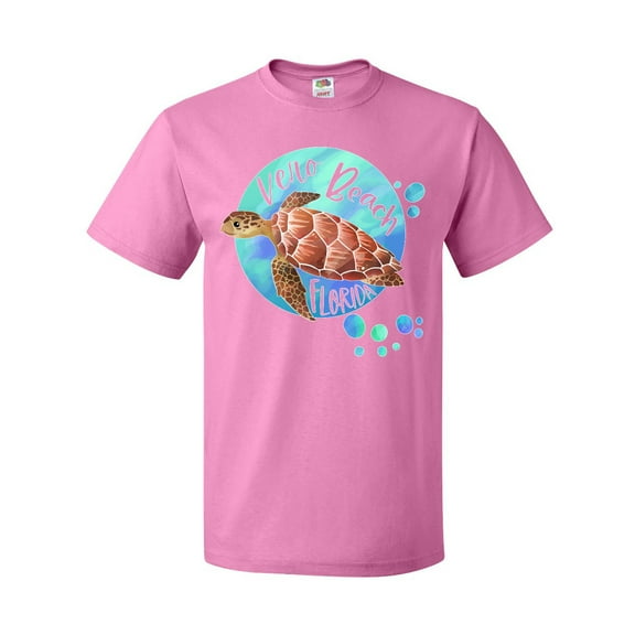 Inktastic Vero Beach, Florida Swimming Sea Turtle with Bubbles T-Shirt
