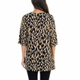 thumbnail image 3 of Leota Women's Printed Tunic Top, Painterly Leopard, M, 3 of 3