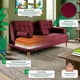 thumbnail image 3 of Sofá Cama De Lino Rojo Modelo Queen Makora Con Portavasos, 3 of 7