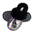 thumbnail image 4 of Pantuflas Jessica Simpson cómodas para mujer con espuma de memoria y peluche sintético, 4 of 7