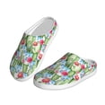 thumbnail image 2 of Lsque Flowers and Cactus Pattern Womens Comfort Cotton on Scuff With Memory Foam and Anti-skid Sole Slipper-44/45, 2 of 7