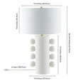thumbnail image 6 of Jurrah 27" Tall Ceramic Table Lamp with Fabric Shade in Matte White/White, 6 of 8