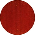 thumbnail image 1 of Ahgly Company Indoor Round Abstract Yellow Contemporary Area Rugs, 6' Round, 1 of 4