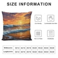 thumbnail image 5 of Orinice Sunset Ocean Waves Lighthouse Graphic Decorative Pillow Cover for Home Couch Living Room Bed Sofa - 1PC 20x20in, 5 of 5