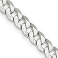 thumbnail image 7 of 925 Sterling Silver 6.3mm Beveled Curb Chain 18 Inch, 7 of 7
