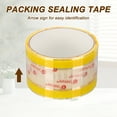 thumbnail image 3 of 11x55mm Beverage Sealing Tape, 1 Roll Tamper Proof Stickers Food Stickers Safe Secure Tamper Evident Labels for Coffee Cups Drink Lids Take Out Boxes Food Packaging, Yellow, 3 of 6
