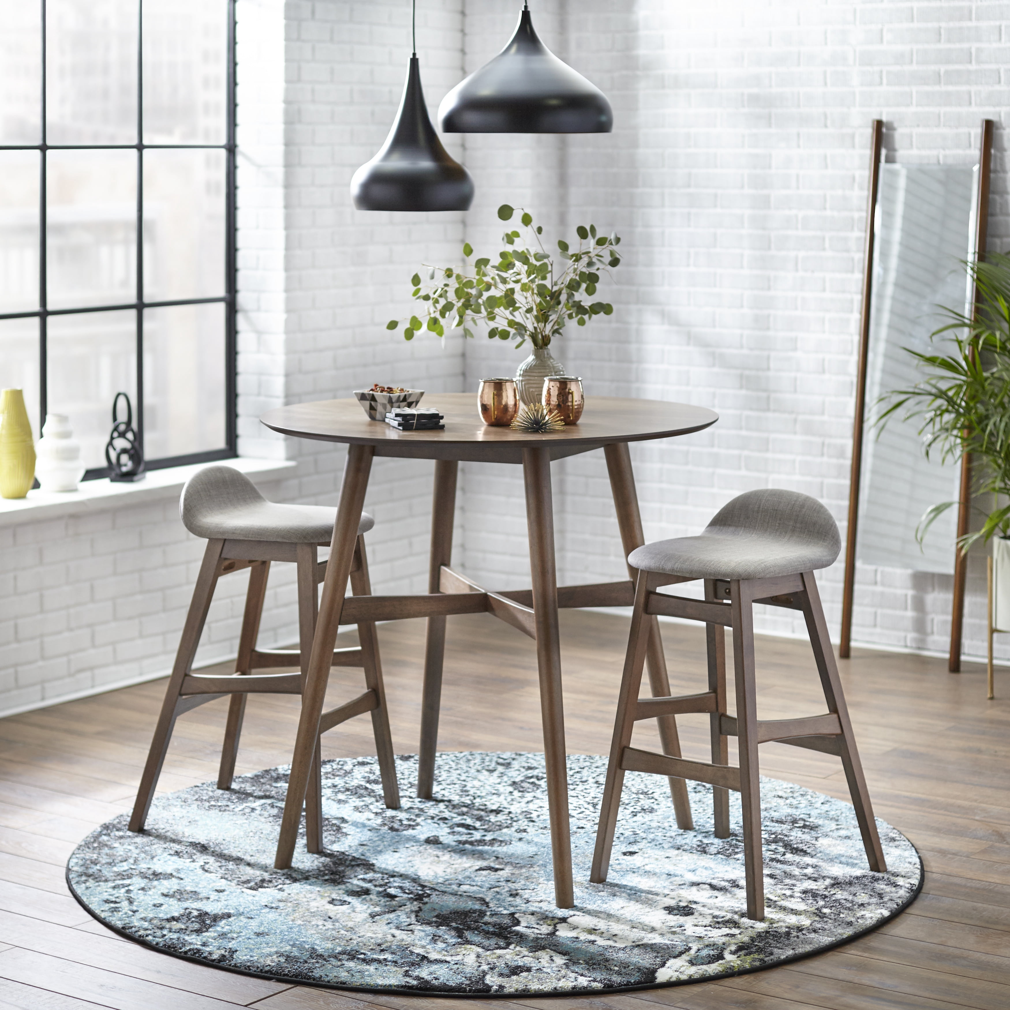 Bellamy Studios Remmie Mid-Century 30-inch Barstool, Set of 2, Grey