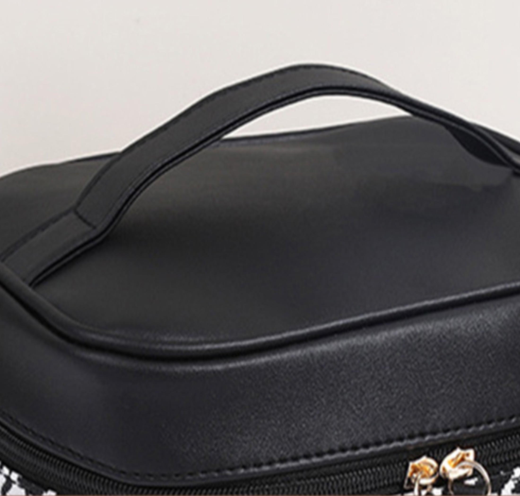 TSV Large Travel Makeup Bag with Handle, Waterproof PU Toiletry