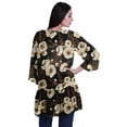 thumbnail image 4 of Moomaya Printed Georgette Shrug Ruffled Back Drop Hem Beach Cover Up For Women, 4 of 5