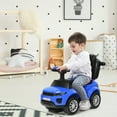 thumbnail image 3 of Topbuy 3 in 1 Kids Ride on Push Car Stroller Sliding Walking Car with Horn&Music&Light Blue, 3 of 5