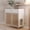 Bright White, variant on Cat Litter Box Enclosure Furniture Hidden Indoor 2-in-1 Wooden Cat House & Washroom Cabinet with Scratching Board Doors and Drawer, 31.5"x15.7"x34.6"H