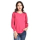 thumbnail image 1 of Blusa con detalle de flor en hombro Roman Fashion /Juvenil, 5106 (Fiusha) fucsia M, 1 of 5