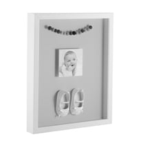 ArtToFrames 12x24 Inch Shadow Box Picture Frame, with a Satin White 1 Wide Shadowbox frame and Candlewick Mat Backing (4655)