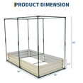 thumbnail image 3 of BeesClover Galvanized Raised Garden Bed with Plant Protection Net and Shade Canopy, Metal Planter Boxes Bottomless for Planting Vegetables, Flowers, Herbs, 3 of 7