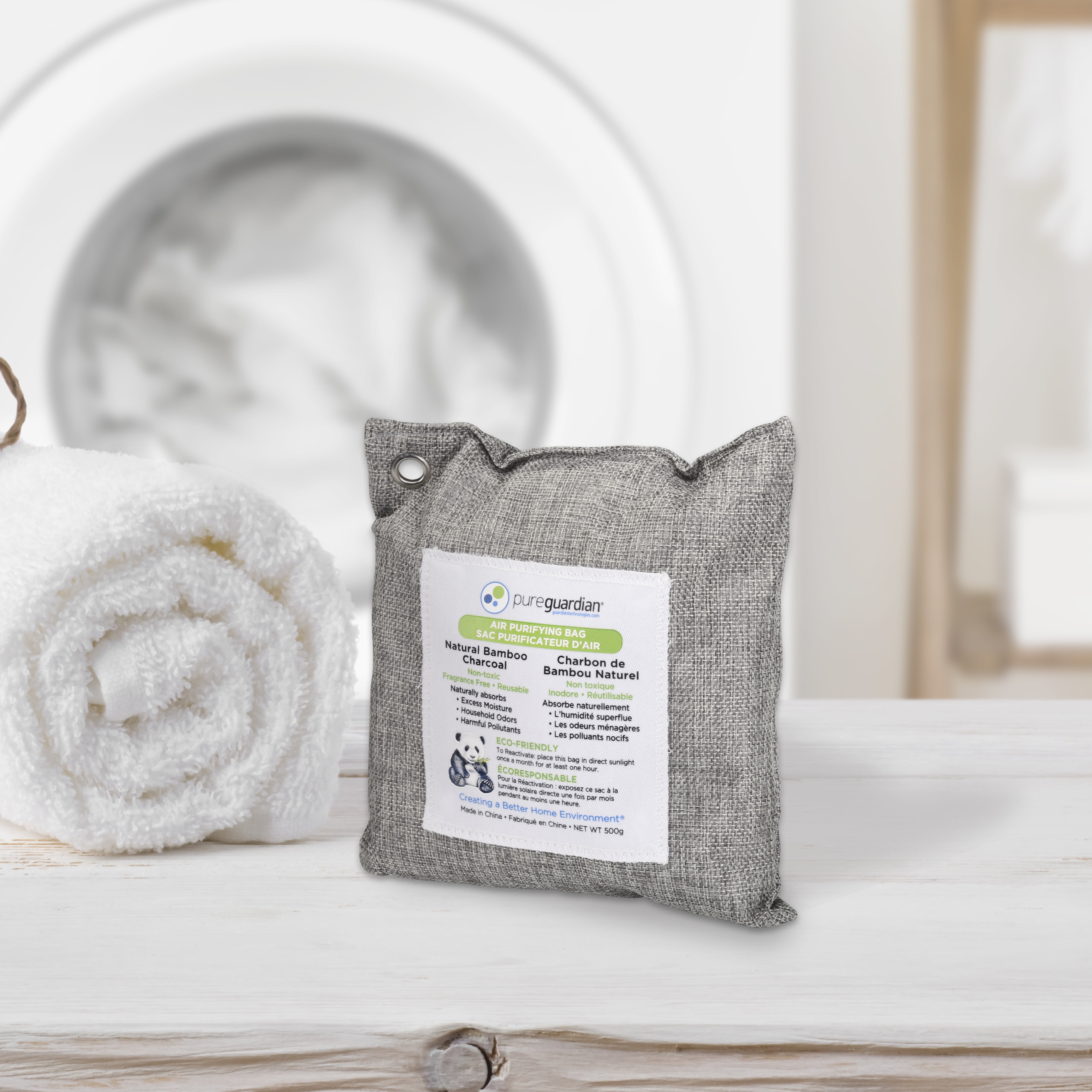 PureGuardian 500g Bamboo Charcoal Air Purifying Bag with Odor Control, 2-Pack, CB5002PK, Unscented