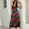 thumbnail image 5 of Oulette, Gambling,dice,casino Dress Fashion Boho Beach Long Dresses Female Party Printed Maxi Dress, 5 of 9