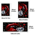 thumbnail image 5 of YIMEIS Valentine's Day Red Lips Cherry Diamond Kitchen Mat Rug Set - Perfect for Kitchen Counter, 16''*24''/20''*32''/47''*18'', Functional for Decoration, 5 of 10