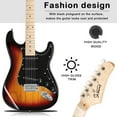 thumbnail image 6 of Zimtown Full Size Electric Guitar for Beginner with 20 Watt Amp and Accessories, Black Pickguar, Sunset/Brown, 6 of 7