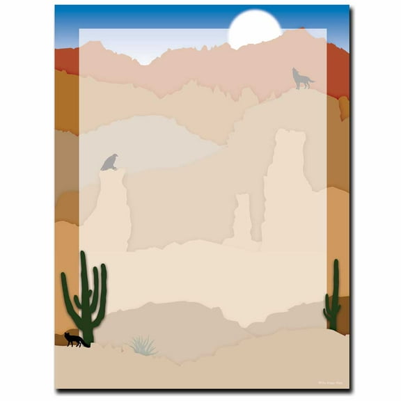 Southwest Sunrise Letterhead Laser & Inkjet Printer Paper, 80 Sheet Pack
