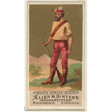 South Africa (Boer) from the Natives in Costume series (N16) for Allen & Ginter Cigarettes Brands Poster Print (18 x 24)