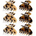 thumbnail image 1 of 6 Pieces Medium Hair Claw Clips for Thin Hair 2.6 Inch Tortoise Shell Hair Clip Banana Clips Jaw Clips French Style Barrettes hair Clip Accessories fo, 1 of 4