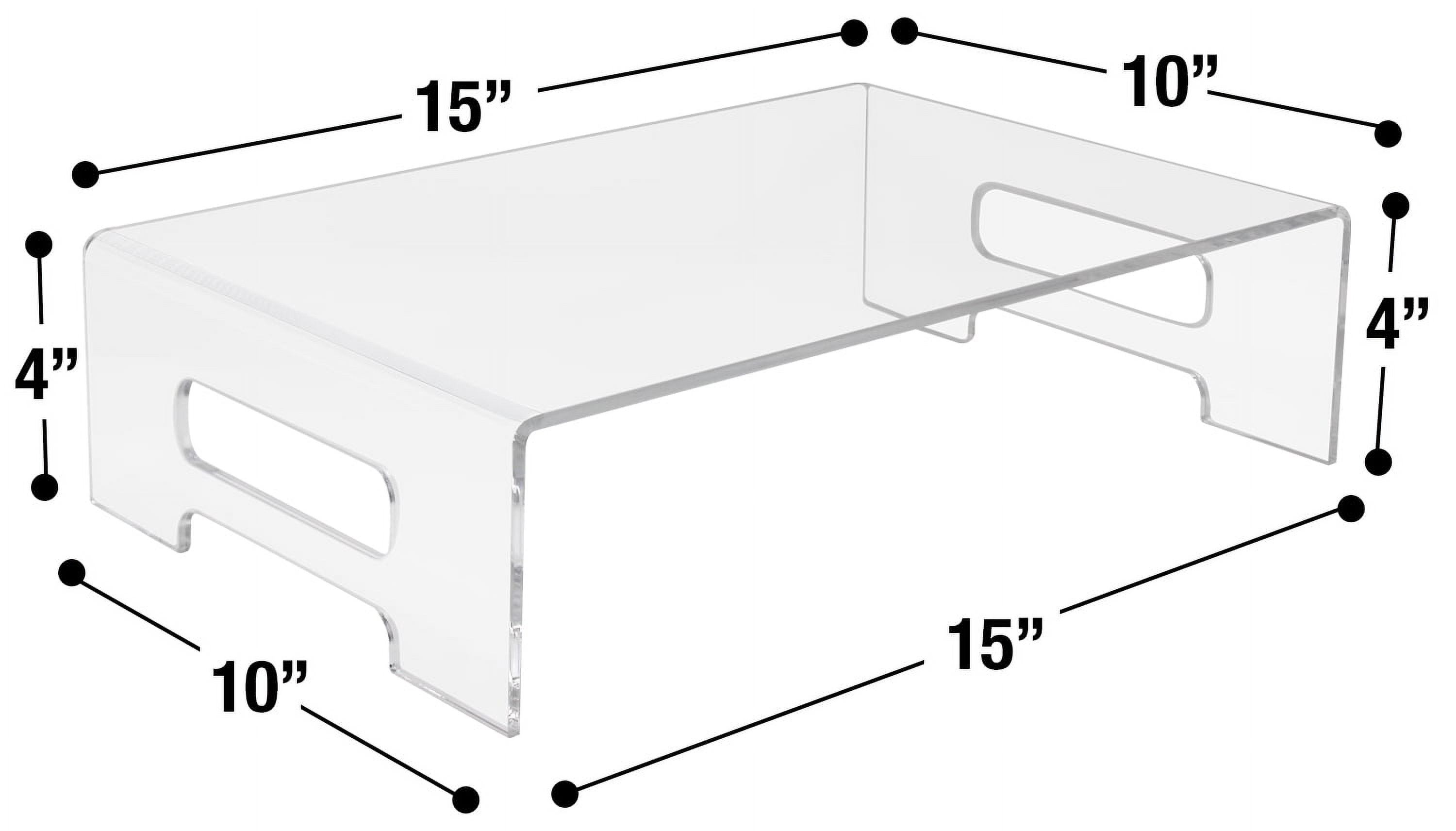 Sorbus Acrylic Monitor Stand: Laptop Riser with Handles, Keyboard Cover, Display Tray