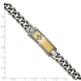 thumbnail image 4 of White Stainless Steel bracelet ID Textured Diamond 9.5 in, 4 of 4