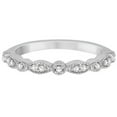 thumbnail image 4 of Petite Marquise and Dot Diamond Wedding Band in 14k White Gold (0.13ct), 4 of 4