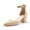 Apricot, variant on Dellytop Women's Pointed Toe Pumps Ankle Strap Buckle Chunky Block Heel Dress Sandals
