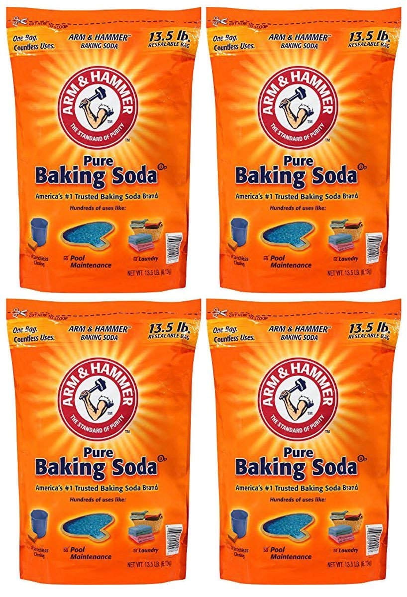 ARM & HAMMER Baking Soda, 13.5 Pound, 4 Pack