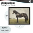 thumbnail image 4 of Stupell Industries Transitional Espresso Horse in Pastoral Field Black Floating Frame Canvas Art, 21 x 17, by Petals Prints Design, 4 of 8