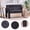 Black + Chenille, variant on Nordic Modern Double Armchair, Compact Upholstered Sofa for Living Room Bedroom, Comfortable Leisure Sofa with Dual Armrests, Black