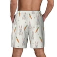 thumbnail image 4 of Haiem Retro Rabbit Mens Swim Trunks with Compression Liner 2 in 1 Swimming Shorts Stretch Swimwear Quick Dry,Board Shorts-Large, 4 of 9