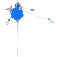 thumbnail image 2 of Vintage Acrílico Flor Hair Stick Pin Chino Japonés jinwen Mujeres Accesorio para el cabello Azul Palillo del pelo, 2 of 6