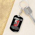 thumbnail image 6 of Be Strong And Courageous Firefighter Stainless Steel or 18k Gold Premium Swivel Dog Tag Keychain, 6 of 10
