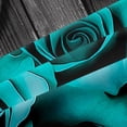 thumbnail image 5 of Turquoise Grey Curtains Teal Rose Flower Window Curtains 38"Wx45"L For Bedroom Living Room Valentine'S Day Wedding Window Curtains Gifts For Couple Lover,Country Rose Floral Window Curtains 2 Panels, 5 of 6