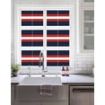 thumbnail image 2 of Window Privacy Film Red Navy Blue Striped Stained Glass Window Film Decorative Sun Block Window Cover Contemporary Minimalist Aesthetic Window Clings Static Adhesive Sticker for Bathroom 17.7"x39.3", 2 of 7