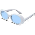 thumbnail image 1 of FEISEDY Lunettes de Soleil à Clous Bleus pour Femmes et Hommes Rétro Ovales B2253, 1 of 2