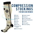 thumbnail image 2 of FORMRS Womens Knee High Socks Casual Long Thick Travel Daily Wear, 1 Pair, Stripes Pattern, 2 of 6