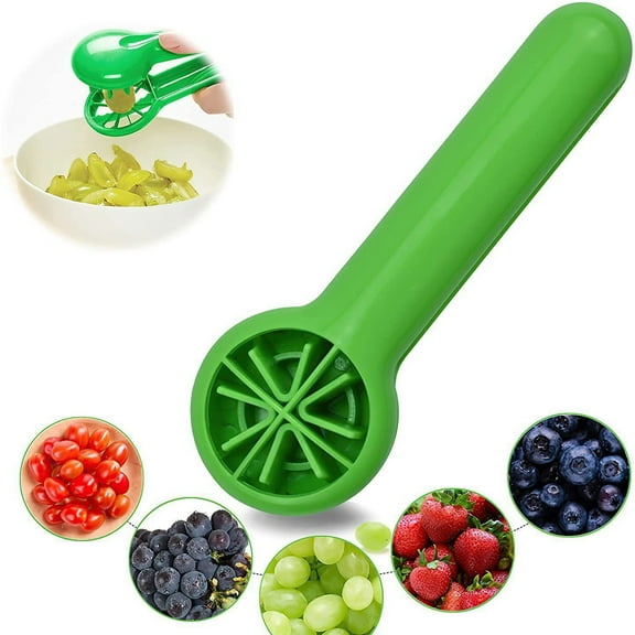 Vegetable and Fruit Cutter for Effortless Kitchen Prep with Grape Quarterer Slicer Design