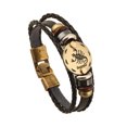 thumbnail image 1 of Jumpingount Hombres Mujeres 12 Constelación de cuero Parejas Brazalete Cuentas de cuero tejidas Joyería Ropa, zapatos y accesorios Miscelánea Escorpión 20.5 CM, 1 of 6