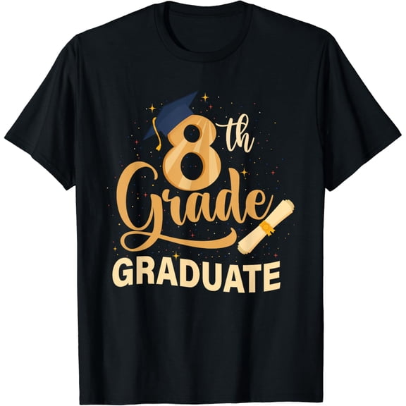 8th Grade Graduation Middle School Graduate Level8 Men Women T-Shirt
