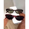 thumbnail image 2 of 1pc Retro Red Cat Eye Glasses for Women – Minimalist Frame, Summer Beach & Vacation Style, 2 of 8