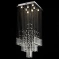 thumbnail image 5 of Miumaeov Modern Square Chandelier Luxury 3-Tier Crystal Chandeliers Flush Mount Ceiling Light Pendant for Dining Room Foyer Light Fixture, 5 of 12
