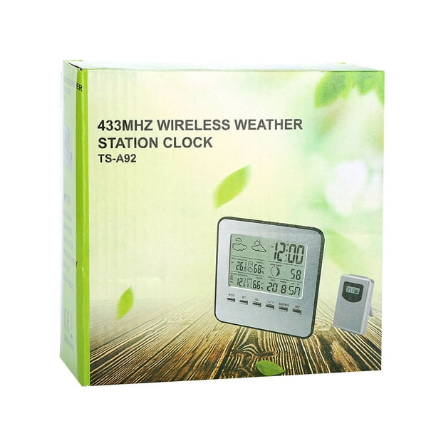 Station météo Yokuli Station météo professionnelle numérique  d'intérieur et d'extérieur, hygromètre sans fil, 3 capteurs à  distance avec alerte, horloge et calendrier
