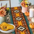 thumbnail image 4 of Aztec Tribe Cotton Linen Table Runner, Washable Table Runners for Kitchen, Dining Room, Holiday, Home Party Table Decor, 13x72 Inches, 4 of 9