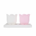 thumbnail image 4 of Pro Space Flower Shaped Brush Makeup Pencil Holders Desktop Supplies Organizer with Storage Bottom Tray(1 Pink Holder & 1 White Holder), 4 of 5