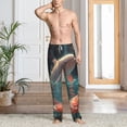 thumbnail image 4 of Salouo Flower White Dolphin Print Pajama Pants for Men, Lounge Pants Elastic Waistband Casual Men's sleepwear Loungewear Sleep Pajama Pant -Small, 4 of 7
