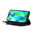 thumbnail image 3 of SaniMore iPhone 14 Pro Max 6.7" 2022 Case with Wrist Strap 2 in 1 Zipper Wallet [Card Slots] Premium PU Leather Skin [Retro Durable] Shockproof Anti-scratch Kickstand Business Cover, Black, 3 of 8